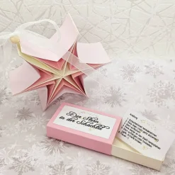 Stern in der Schachtel – 3D-Faltstern in Creme & Rosa mit Anleitung