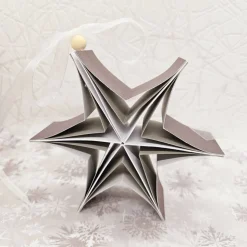 Stern in der Schachtel – 3D-Faltstern in Weiß & Grau mit Anleitung