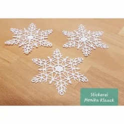 Stern, weiß, gestickt in Lace-Stickerei