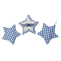 Sternanhänger im 3-er Set, Stoffsterne zum aufhängen