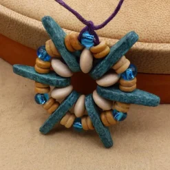 Sterne, Perlensterne, Set, Keramikperlen, Holzperlen, Glasperlen, Weihnachtsdekoration, Geschenkanhänger, Baumschmuck