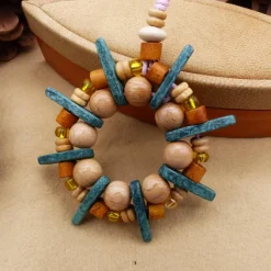 Sterne, Perlensterne, Set, Keramikperlen, Holzperlen, Glasperlen, Weihnachtsdekoration, Geschenkanhänger, Baumschmuck