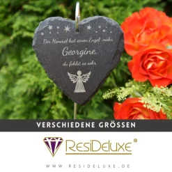 Sterne und Engel Schieferstecker Andenken Schiefer Trauergeschenk Grabschmuck Grabstecker Gravur Grabdeko Beerdigung