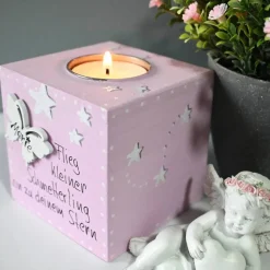 Sternenkind Trauerlicht – Andenken & Trostspender für Sternenkindeltern, Gedenklicht mit Schmetterling, Geschenk Erinnerung
