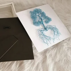 Sternenkinder Baum aus Draht mit Sternen/ Drahtbaum Bonsai/ Sternenkind Erinnerungsbaum/ Lebensbaum im Bilderrahmen