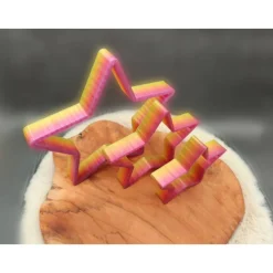 Sterne-Set rosa-gelb