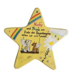 Stern,Grabstein/Erinnerungsstein/Grabdeko/Beerdigung/ Erinnerung/ Friedhofstein/Unvergessen/Trauerstern für Tiere – lieb