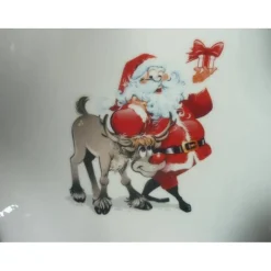 Sternteller für Weihnachtsgebäck,Weihnachtsmann,Rentier,Kekse, Einzelstück