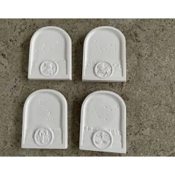 Sternzeichen Wunschanfertigung Unikat - 1 Relief  aus Stuckgips mit Anhänger Bemalt - Geburtstagsgeschenk Geburt