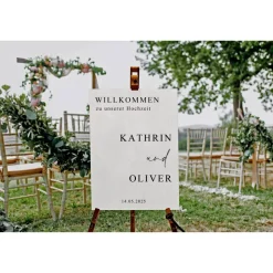 Sticker für Willkommensschild Empfangstafel personalisiert,Wedding Verlobung Willkommensschild Hochzeit, Hochzeitsdeko,H