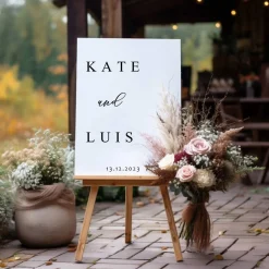 Sticker für Willkommensschild Empfangstafel personalisiert,Wedding Verlobung Willkommensschild Hochzeit, Hochzeitsdeko,H