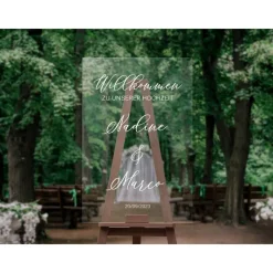 Sticker für Willkommensschild Empfangstafel personalisiert,Wedding Verlobung Willkommensschild Hochzeit, Hochzeitsdeko,H