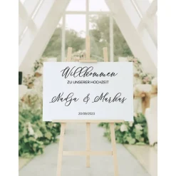 Sticker für Willkommensschild Empfangstafel personalisiert,Wedding Verlobung Willkommensschild Hochzeit, Hochzeitsdeko,H