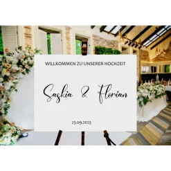 Sticker für Willkommensschild Empfangstafel personalisiert,Wedding Verlobung Willkommensschild Hochzeit, Hochzeitsdeko,H