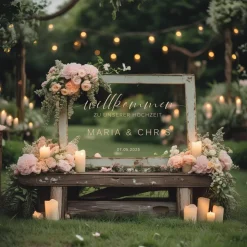 Sticker für Willkommensschild Empfangstafel personalisiert,Wedding Verlobung Willkommensschild Hochzeit, Hochzeitsdeko,H