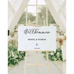 Sticker für Willkommensschild Empfangstafel personalisiert,Wedding Verlobung Willkommensschild Hochzeit, Hochzeitsdeko,H