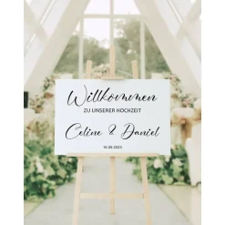Sticker für Willkommensschild Empfangstafel personalisiert,Wedding Verlobung Willkommensschild Hochzeit, Hochzeitsdeko,H
