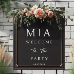 Sticker für Willkommensschild Empfangstafel personalisiert,Wedding Verlobung Willkommensschild Hochzeit, Hochzeitsdeko,H