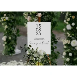 Sticker für Willkommensschild Empfangstafel personalisiert,Wedding Verlobung Willkommensschild Hochzeit, Hochzeitsdeko,H