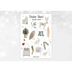 Sticker Skandi Winter 1 | Sweden | Aufkleber Bulletjournal | Journal Sticker | Skandinavien Sverige | Boho