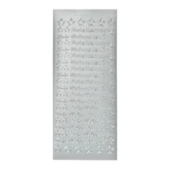 Stickerbogen Frohe Weihnachten silber