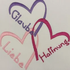 Stickrahmen- Liebe, Glaube, Hoffnung - Erinnerung • Deko • Dekoration • Holzrahmen • Andenken • Kirche • Gedenken•Trauer