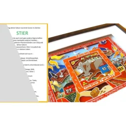 Stier Sternzeichen gerahmt personalisiert mit Name und Geburtsdatum Text 3D pop art mixed media Bild Geschenk Geburtstag