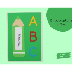 Stift Einladung Bastelset  | Erster Schultag | Schulanfang Einladung | Einladung Einschulung | Einladungskarten