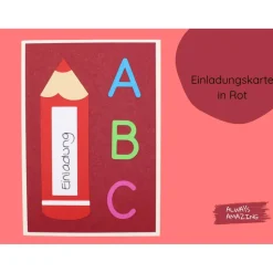 Stift Einladung Bastelset  | Erster Schultag | Schulanfang Einladung | Einladung Einschulung | Einladungskarten