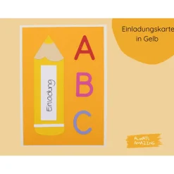 Stift Einladung Bastelset  | Erster Schultag | Schulanfang Einladung | Einladung Einschulung | Einladungskarten