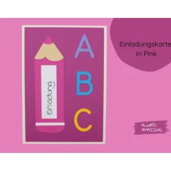 Stift Einladung Bastelset  | Erster Schultag | Schulanfang Einladung | Einladung Einschulung | Einladungskarten