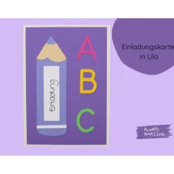 Stift Einladung Bastelset  | Erster Schultag | Schulanfang Einladung | Einladung Einschulung | Einladungskarten