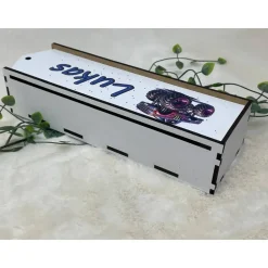 Stiftebox aus Holz personalisiert | Geschenk Einschulung| Federmäppchen Stifte Etui | Stifthalter Monstertruck