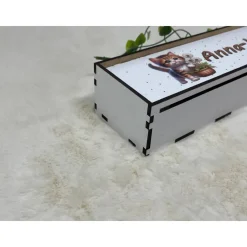 Stiftebox aus Holz personalisiert | Geschenk Einschulung| Federmäppchen Stifte Etui | Stifthalter Katze