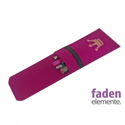 Stifteetui Filz mit Krone, Federetui mit Stickbild Krone