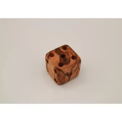 Stiftehalter für Schreibtisch | Form Würfel | L. ca 6 cm | aus Olivenholz | Handmade