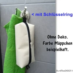 Stiftemäppchen anthrazit royalblau, Federmäppchen Universaltasche Schlamper, Kastentasche Kosmetik, by BuntMixxDESIGN