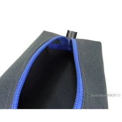 Stiftemäppchen anthrazit royalblau, Federmäppchen Universaltasche Schlamper, Kastentasche Kosmetik, by BuntMixxDESIGN