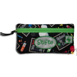 Stiftemäppchen Federmäppchen School is Cool personalisiert mit gesticktem Namen Geschenkidee Schlamperetui