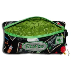 Stiftemäppchen Federmäppchen School is Cool personalisiert mit gesticktem Namen Geschenkidee Schlamperetui