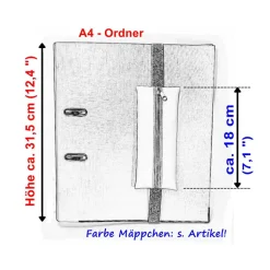 Stiftemäppchen mit Gummiband, grün khakigrün Dschungel, A5 Notizbuch Kalender A4 Ordner, handmade by BuntMixxDESIGN