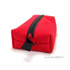 Stiftemäppchen ROT Federmäppchen Universaltasche Schlamper, boxybag Kosmetik, by BuntMixxDESIGN