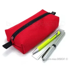 Stiftemäppchen ROT Federmäppchen Universaltasche Schlamper, boxybag Kosmetik, by BuntMixxDESIGN