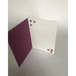 Stilvolle 3D Geburtstagskarte Muttertagskarte mit Grußtext in Weiß/Lila Handarbeit Stampin'Up!