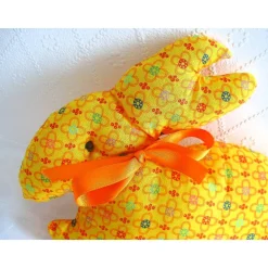 Stoffhase HOPPEL Osterhase mit Satinschleife genäht von Hobbyhaus