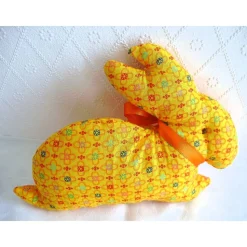 Stoffhase HOPPEL Osterhase mit Satinschleife genäht von Hobbyhaus