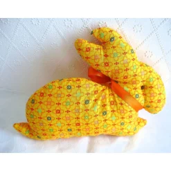 Stoffhase HOPPEL Osterhase mit Satinschleife genäht von Hobbyhaus