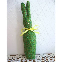 Stoffhase Osterhase Henry-Langohr in grün genäht von Hobbyhaus