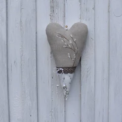 Stoffherz Weidenkätzchen - Frühling