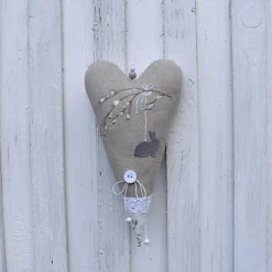 Stoffherz Weidenkätzchen - Frühling - Ostern